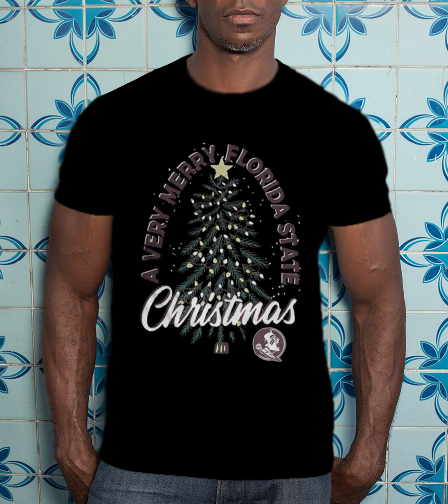 A Very Merry Florida State Christmas Tree Seminoles Football T-Shirt