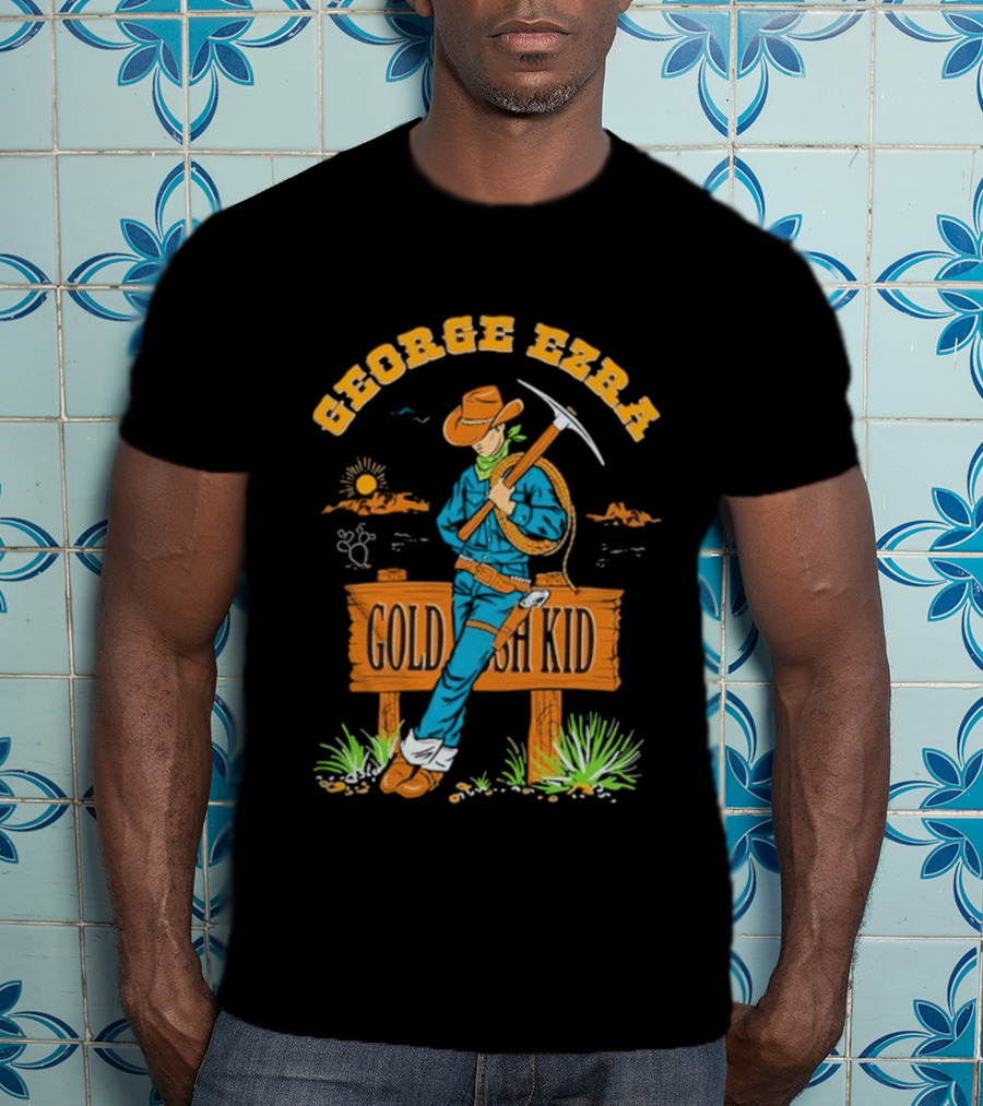 George Ezra Gold Rush Kid Cowboy Sign Pickaxe Scene T-Shirt