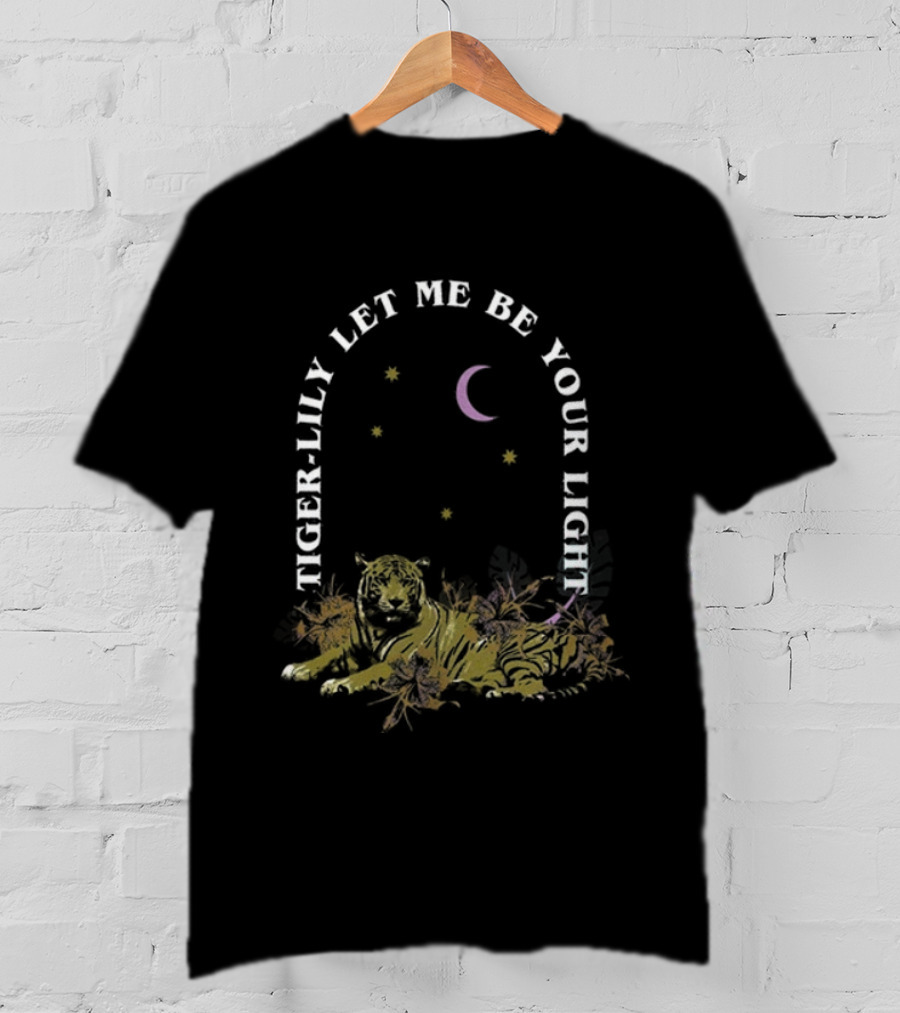 Tiger-Lily Let Me Be Your Light Moon Stars Illustration T-Shirt
