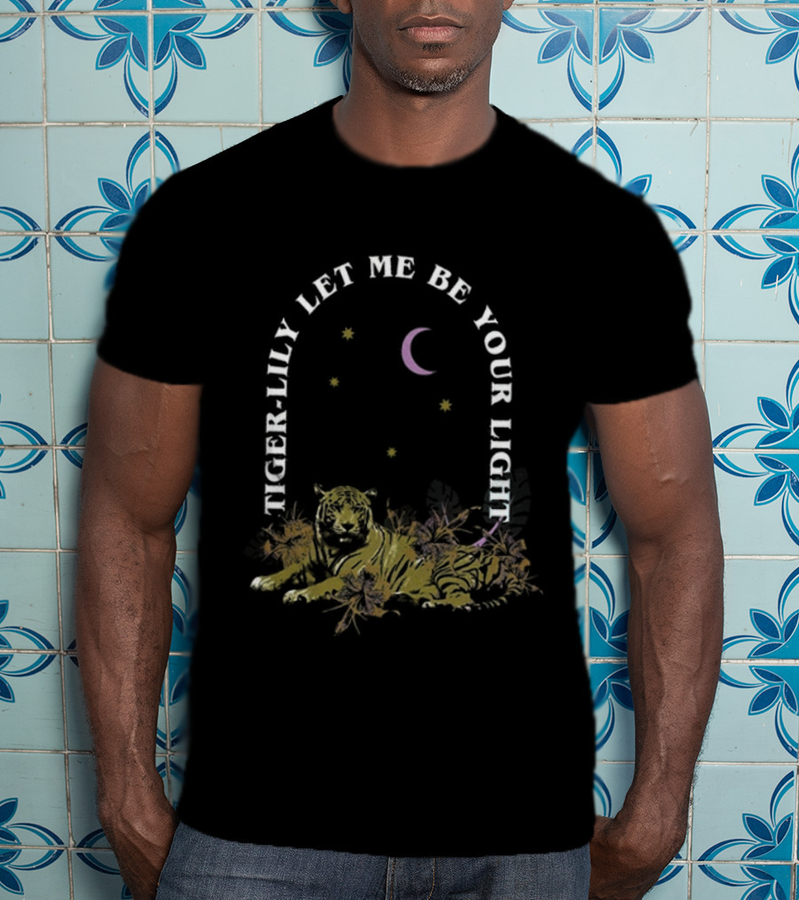 Tiger-Lily Let Me Be Your Light Moon Stars Illustration T-Shirt