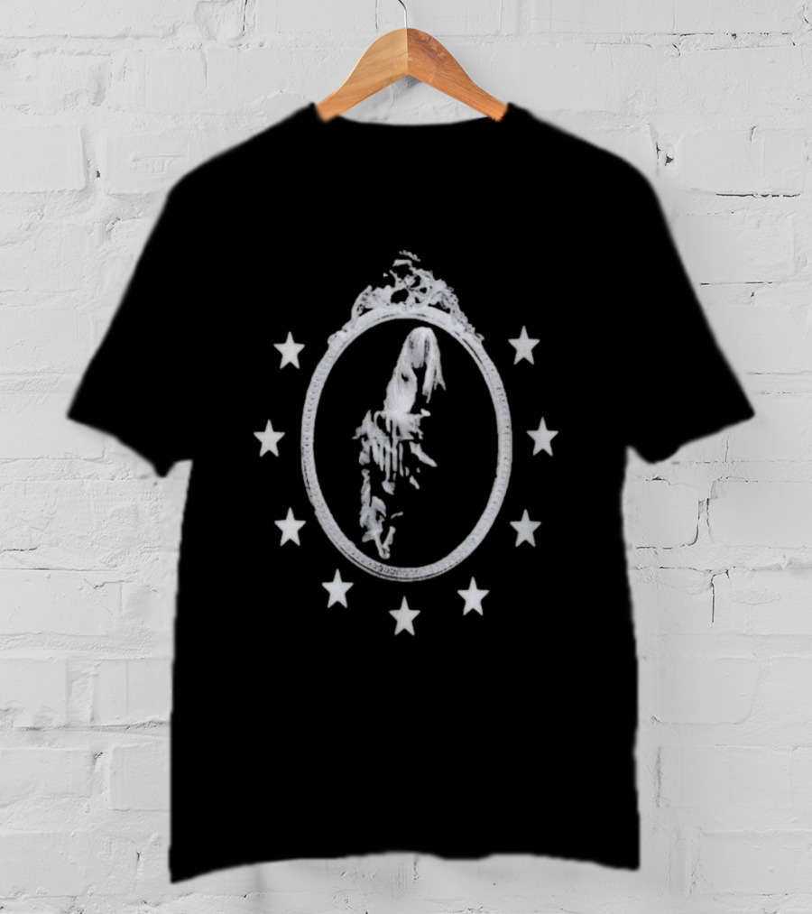 Julie Silver Mirror Starry Oval Vintage T-Shirt