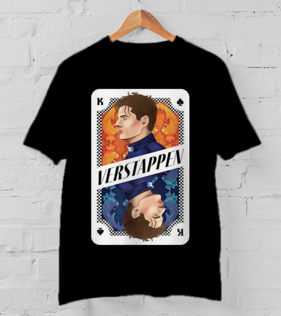 King Of Spades Verstappen Playing Card Illustration T-Shirt
