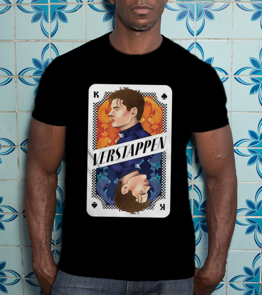 King Of Spades Verstappen Playing Card Illustration T-Shirt