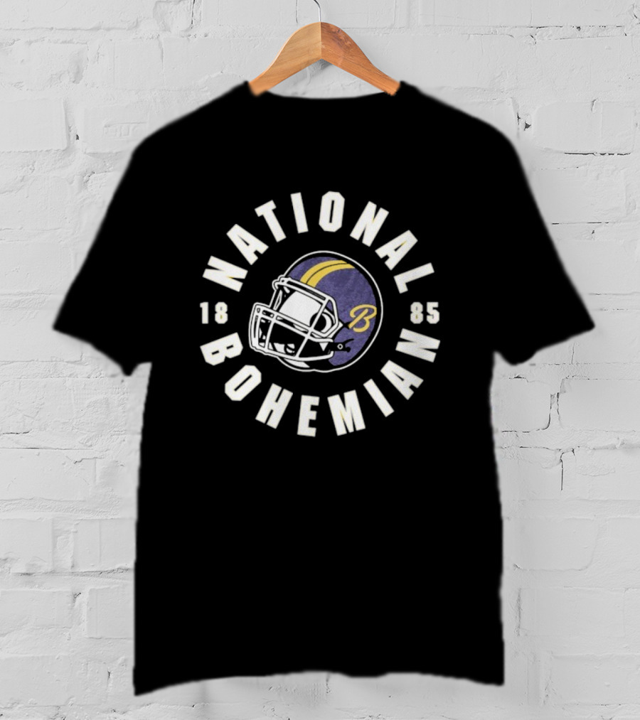 National Bohemian 1885 Football Helmet B Logo Retro Sports T-Shirt