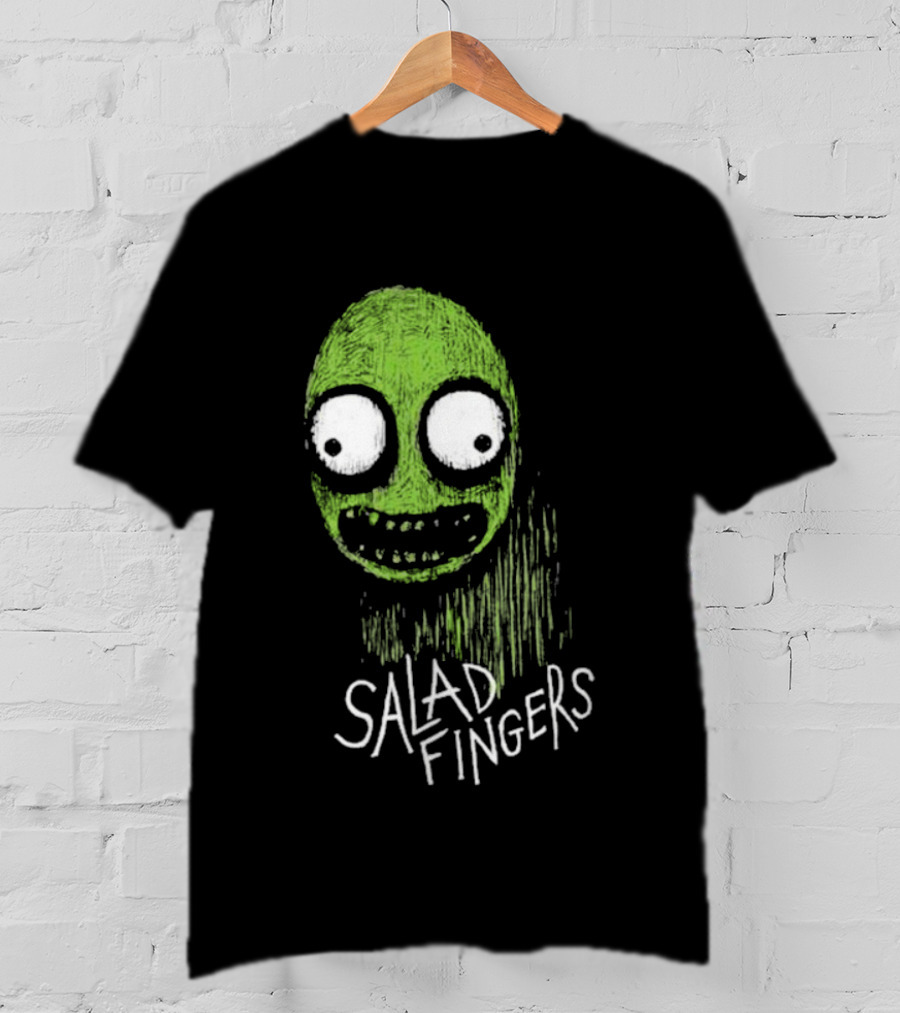 Salad Fingers Green Face Horror Aesthetic T-Shirt