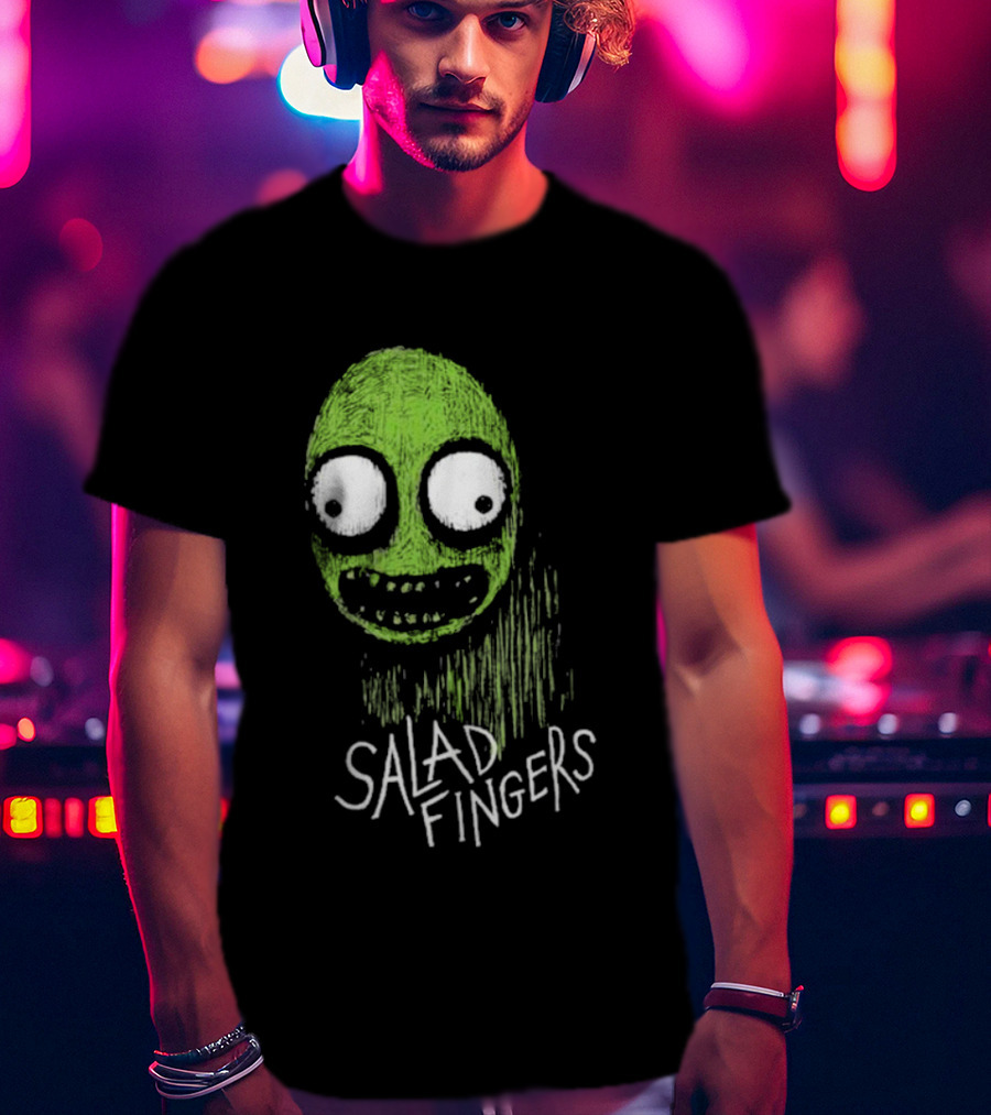 Salad Fingers Green Face Horror Aesthetic T-Shirt