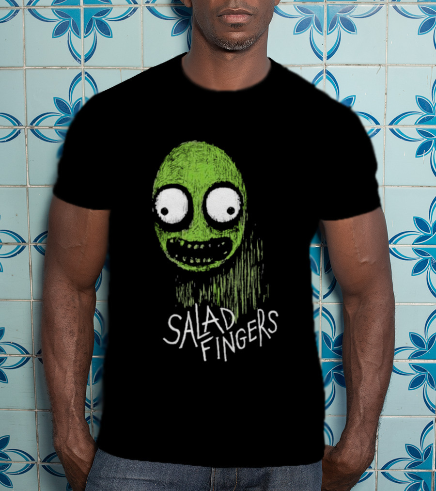 Salad Fingers Green Face Horror Aesthetic T-Shirt