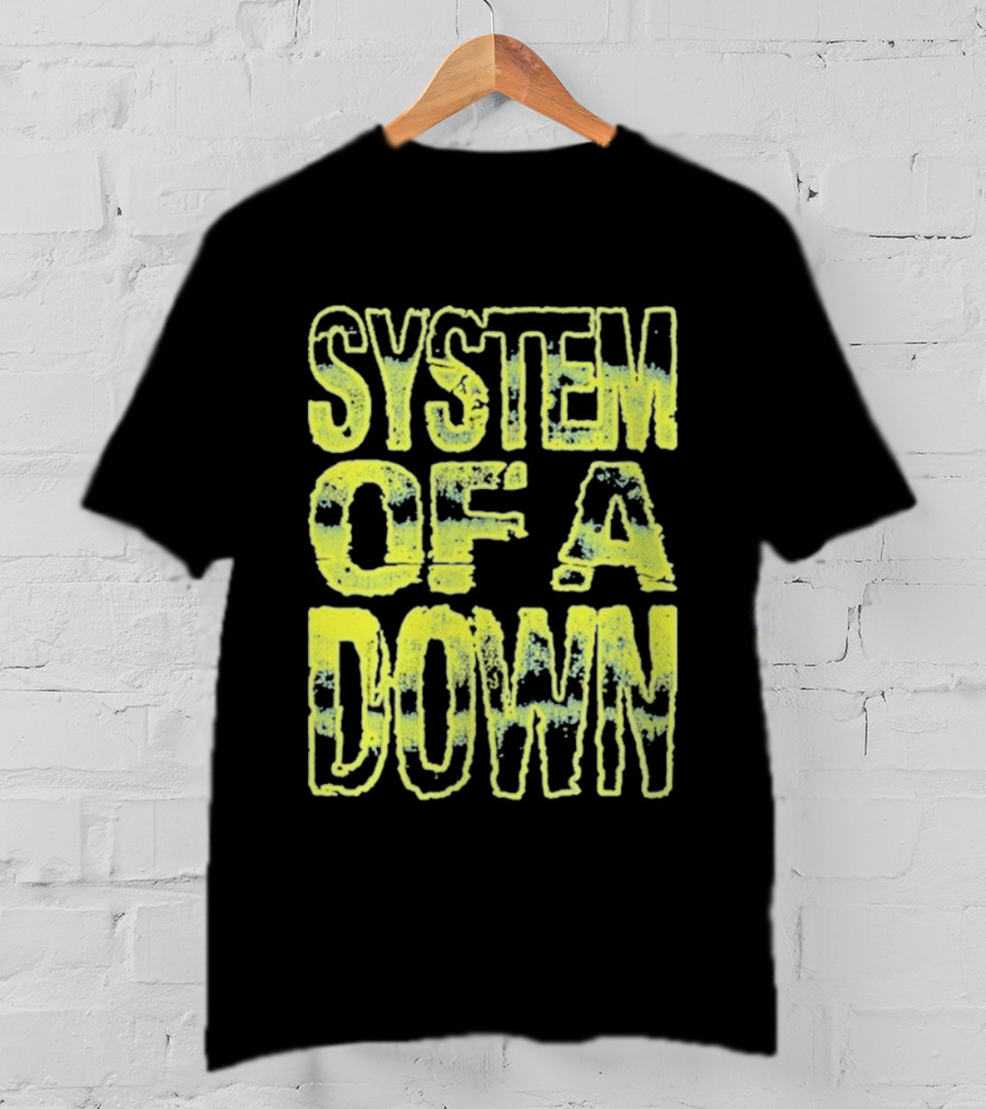 System Of A Down Gradient Stack Yellow Tie Dye Effect T-Shirt