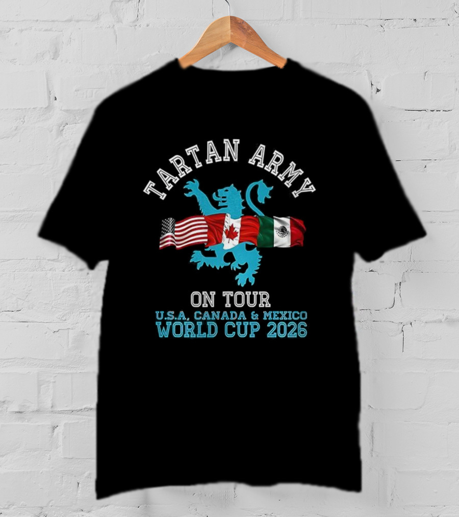 Tartan Army On Tour USA Canada Mexico World Cup 2026 T-Shirt