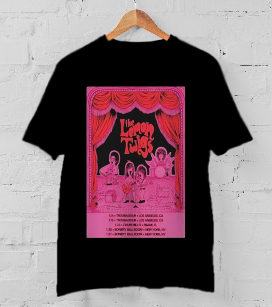 The Lemon Twigs Tour Los Angeles Miami New York 2026 Concert Dates T-Shirt