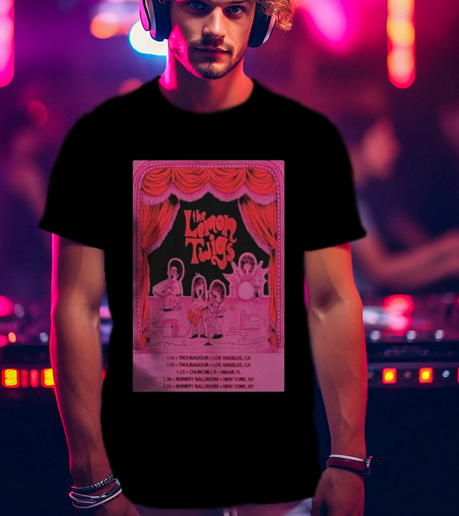 The Lemon Twigs Tour Los Angeles Miami New York 2026 Concert Dates T-Shirt