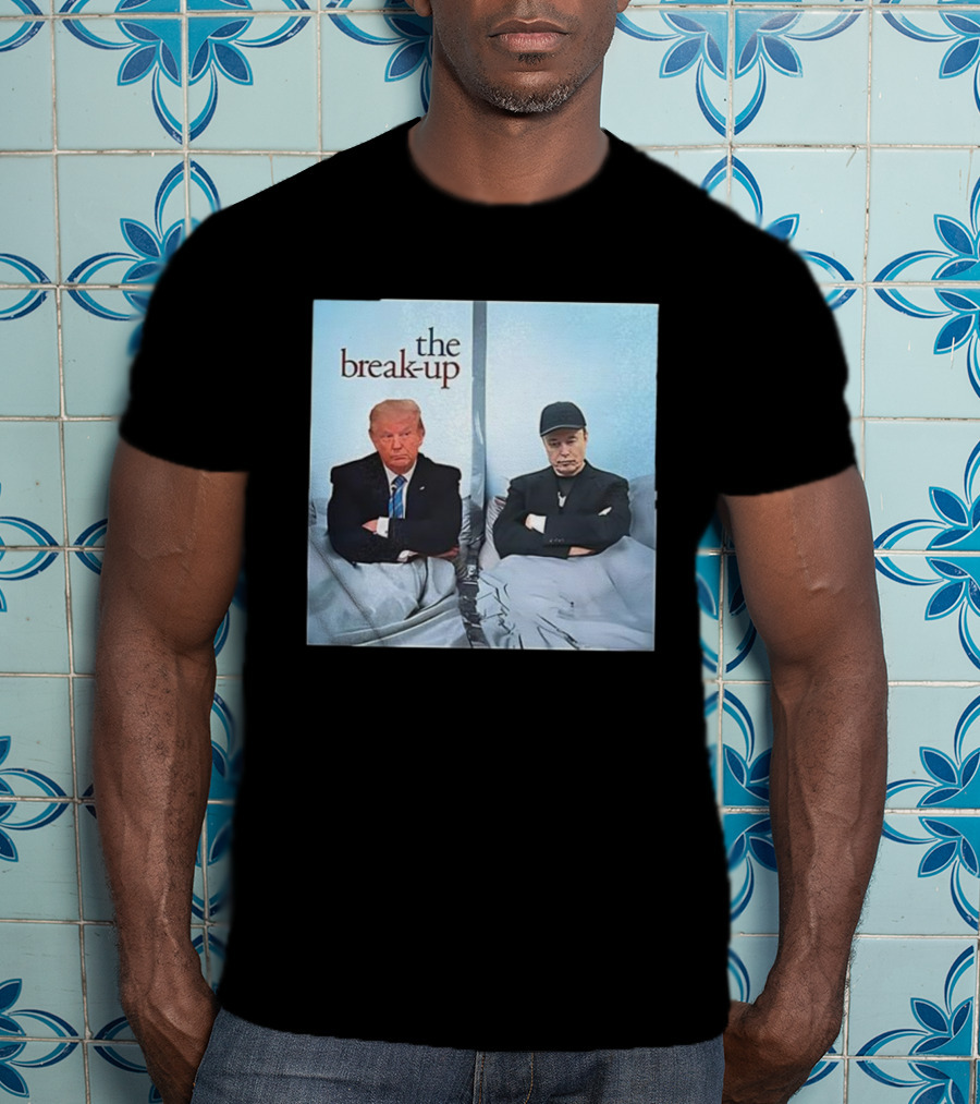 The Break-up Trump And Elon Musk Bed Divider T-Shirt