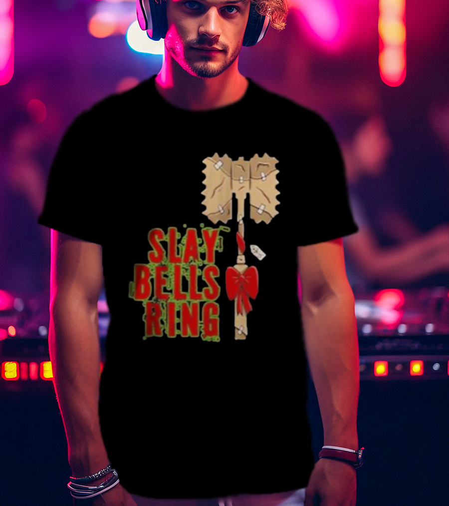 Warhammer Slay Bells Ring Christmas Red Gobbo Logan Image Details T-Shirt