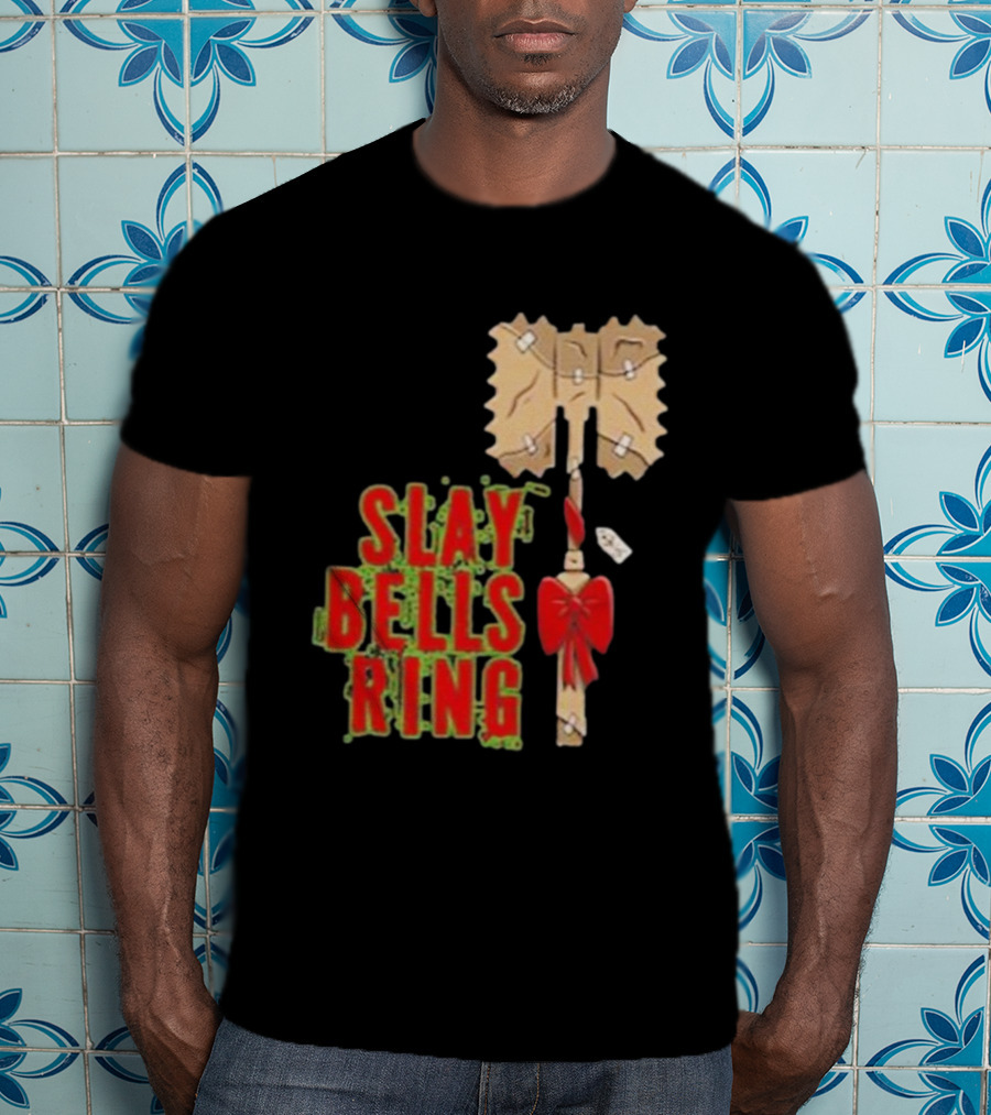 Warhammer Slay Bells Ring Christmas Red Gobbo Logan Image Details T-Shirt