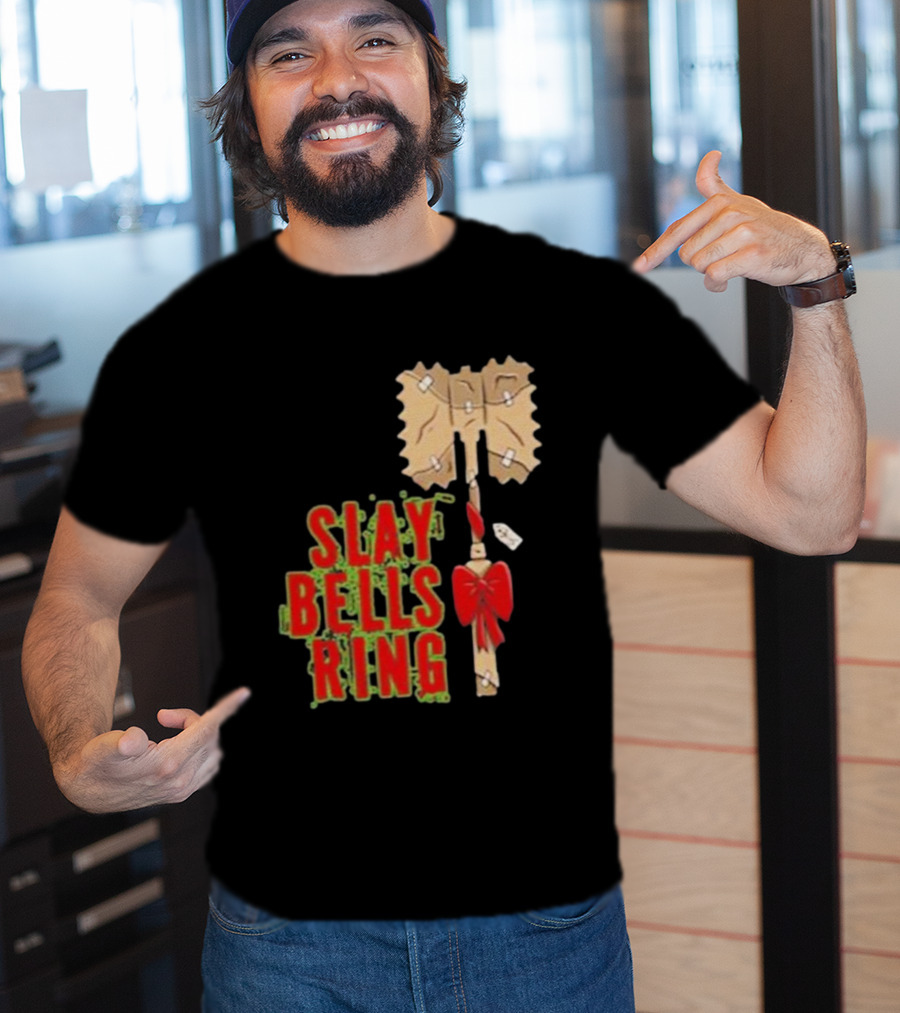 Warhammer Slay Bells Ring Christmas Red Gobbo Logan Image Details T-Shirt