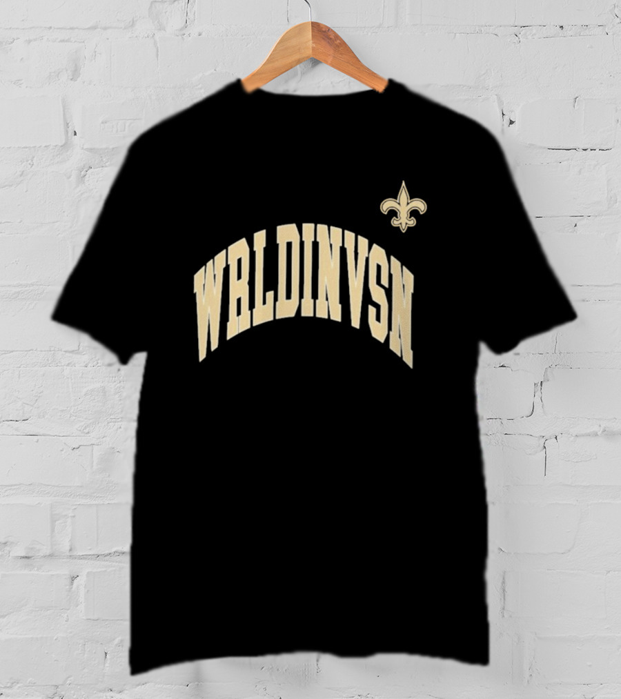 WRLDINVSN New Orleans Saints Fleur-de-Lis Collaboration T-Shirt