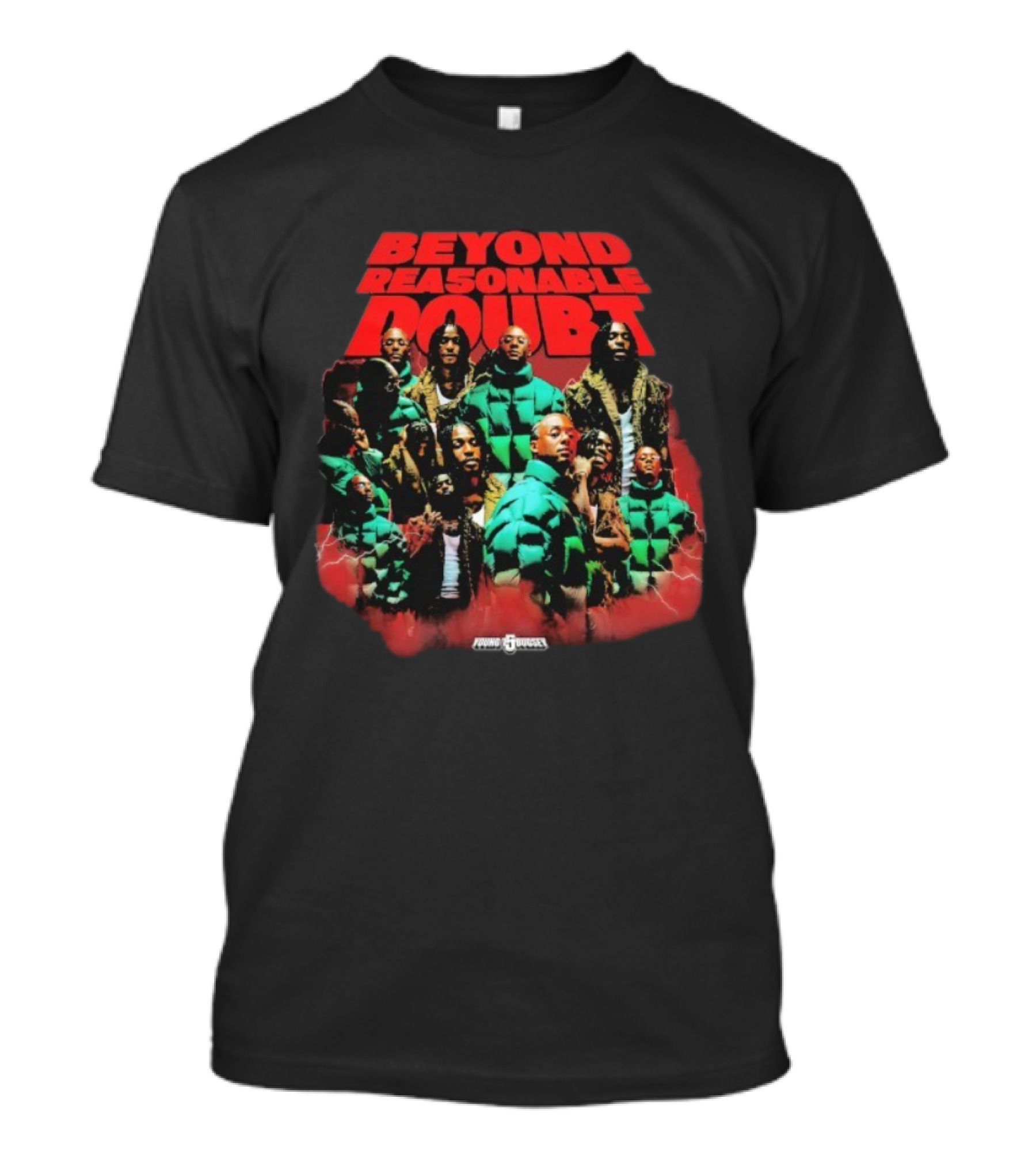 Young & Bugsey Beyond Reasonable Doubt Collage T-Shirt