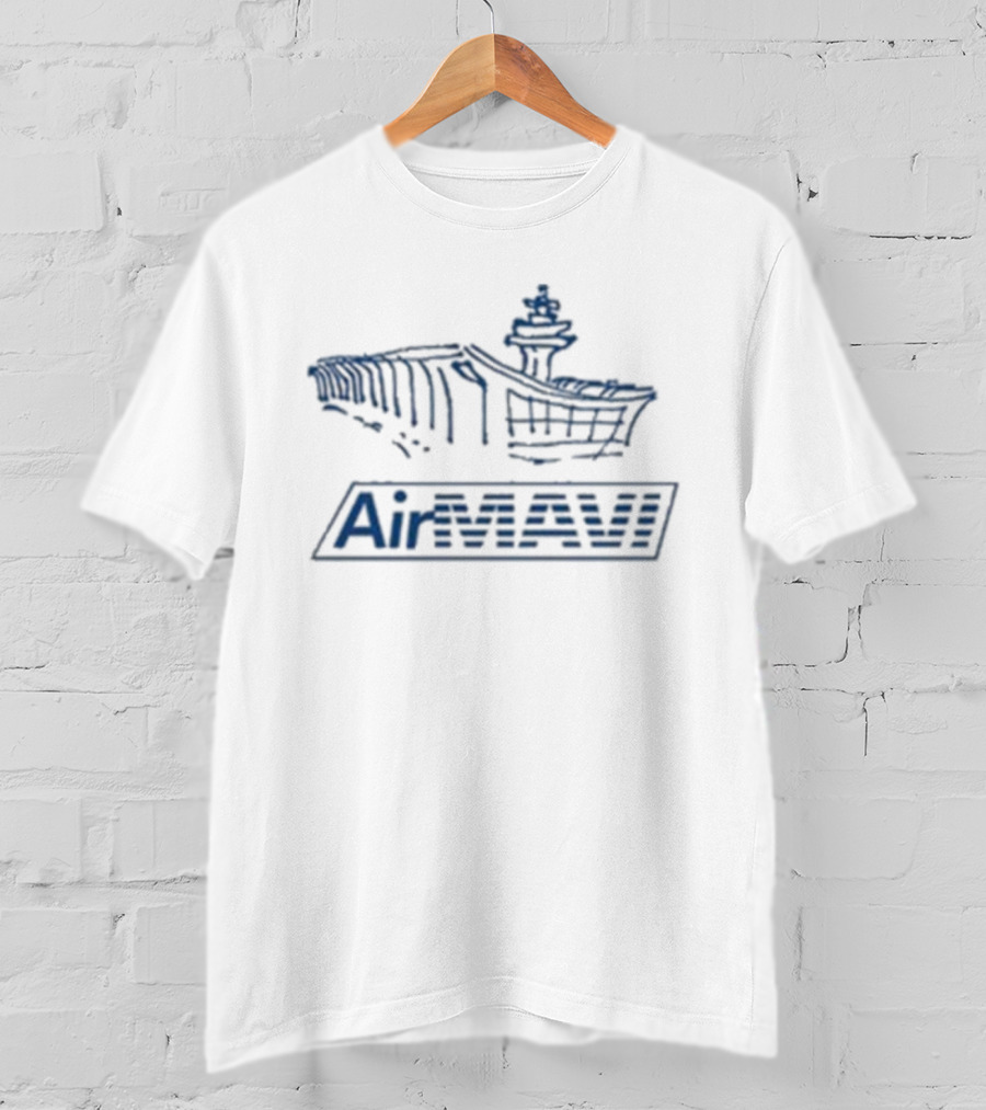 Air Mavi Aircraft Carrier Sketch Blueprint T-Shirt