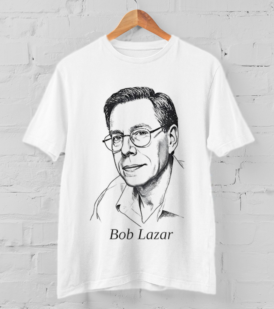 Bob Lazar UFO Conspiracy Theory Sketch T-Shirt