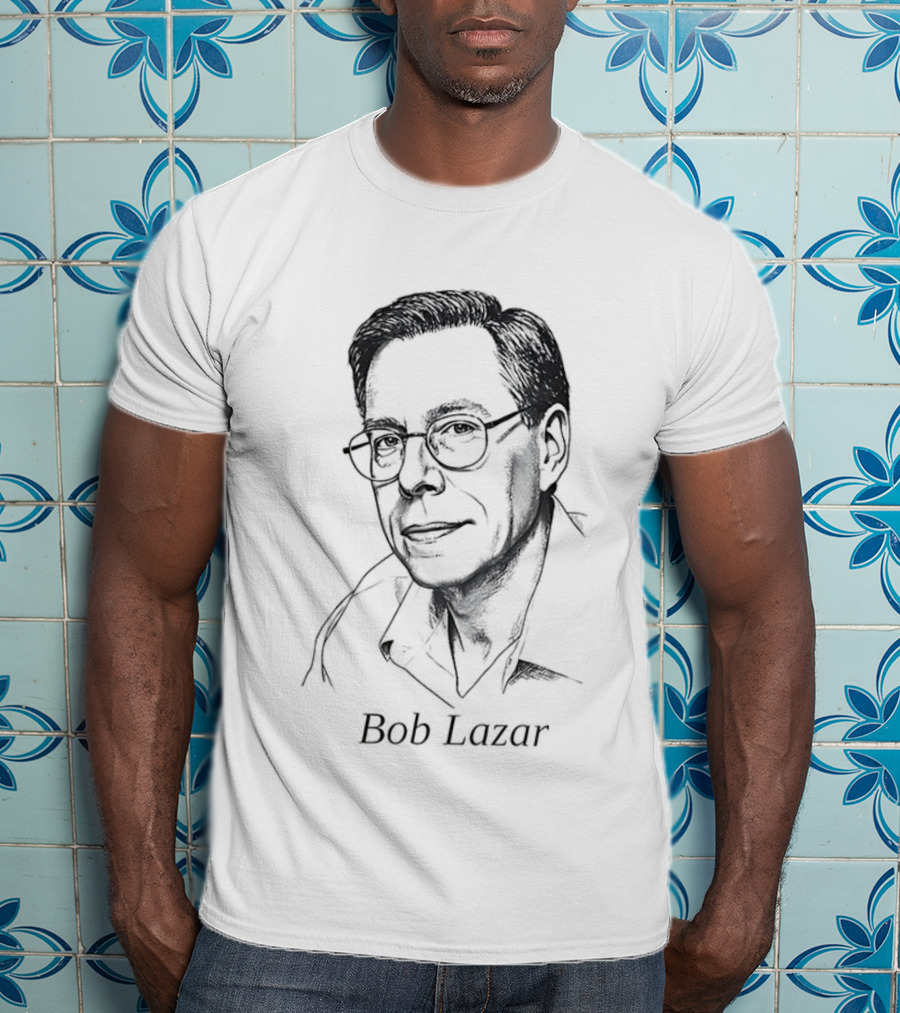 Bob Lazar UFO Conspiracy Theory Sketch T-Shirt