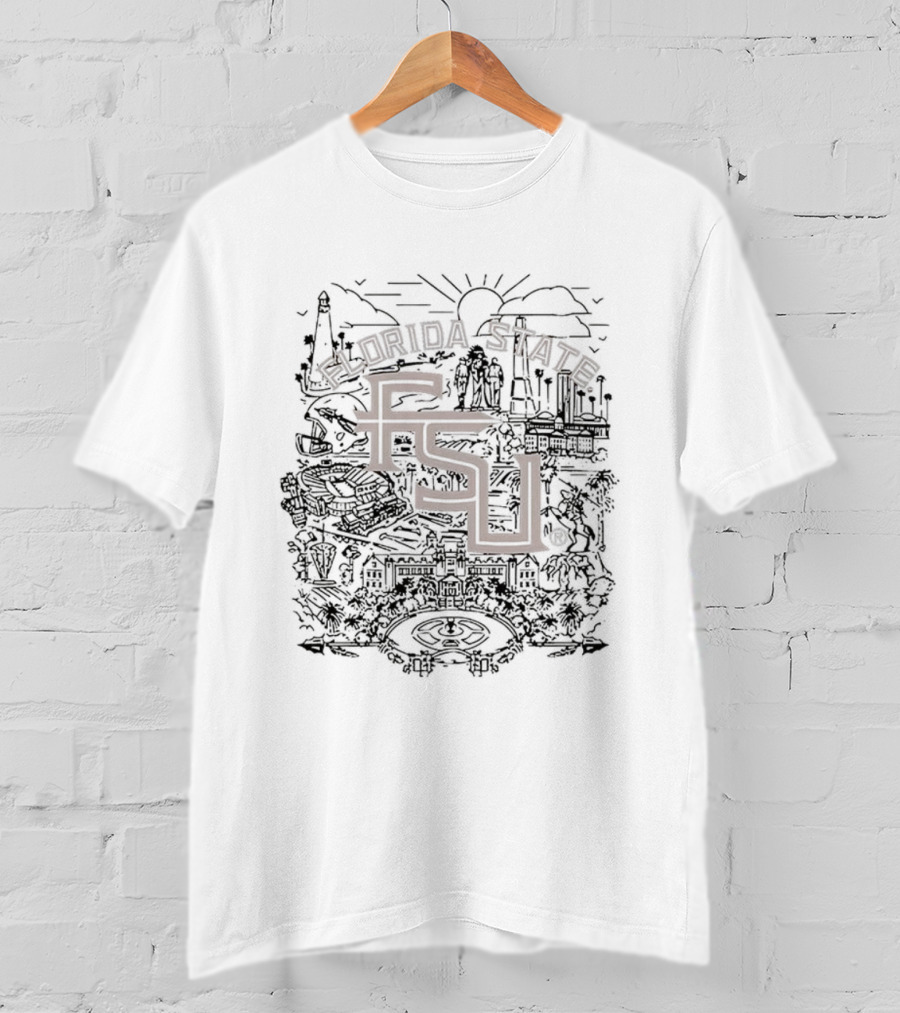 Florida State Seminoles FSU Iconic City Lines T-Shirt