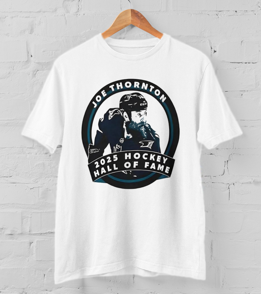 Joe Thornton 2025 Hockey Hall Of Fame Induction Tribute T-Shirt