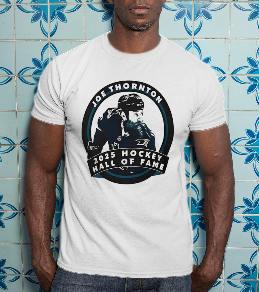 Joe Thornton 2025 Hockey Hall Of Fame Induction Tribute T-Shirt