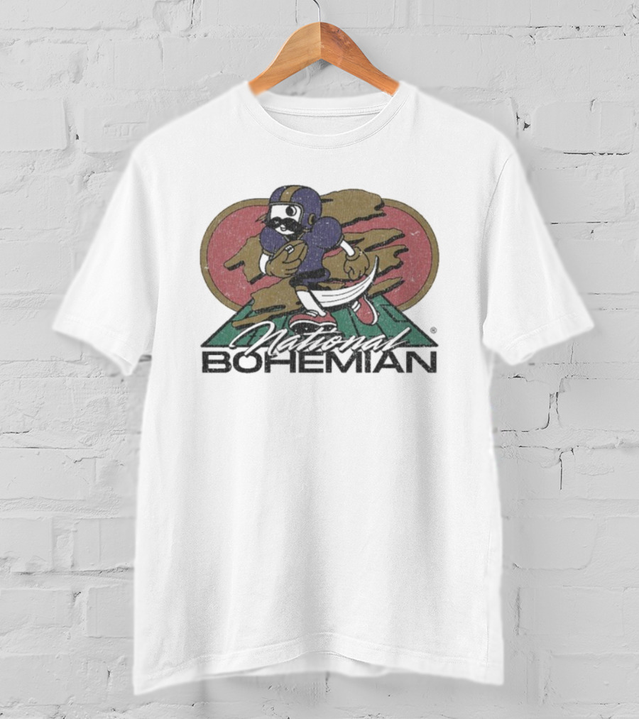 National Bohemian Game Day Boh Football Retro Style T-Shirt
