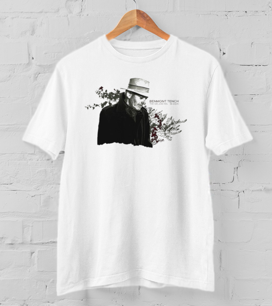 Benmont Tench The Melancholy Season Floral Style Fedora Portrait T-Shirt
