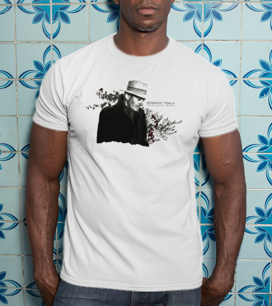 Benmont Tench The Melancholy Season Floral Style Fedora Portrait T-Shirt