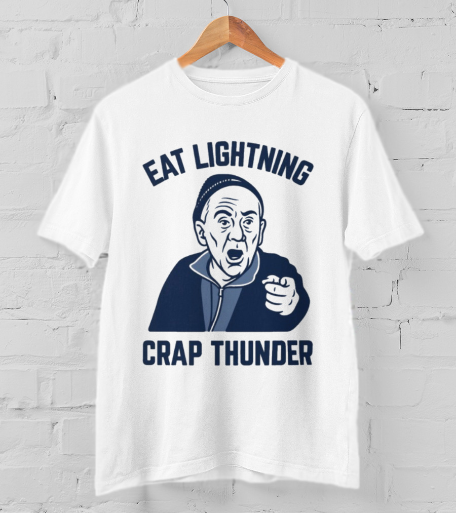 Philadelphia 76ers Eat Lightning Crap Thunder With Iconic Coach Motif T-Shirt