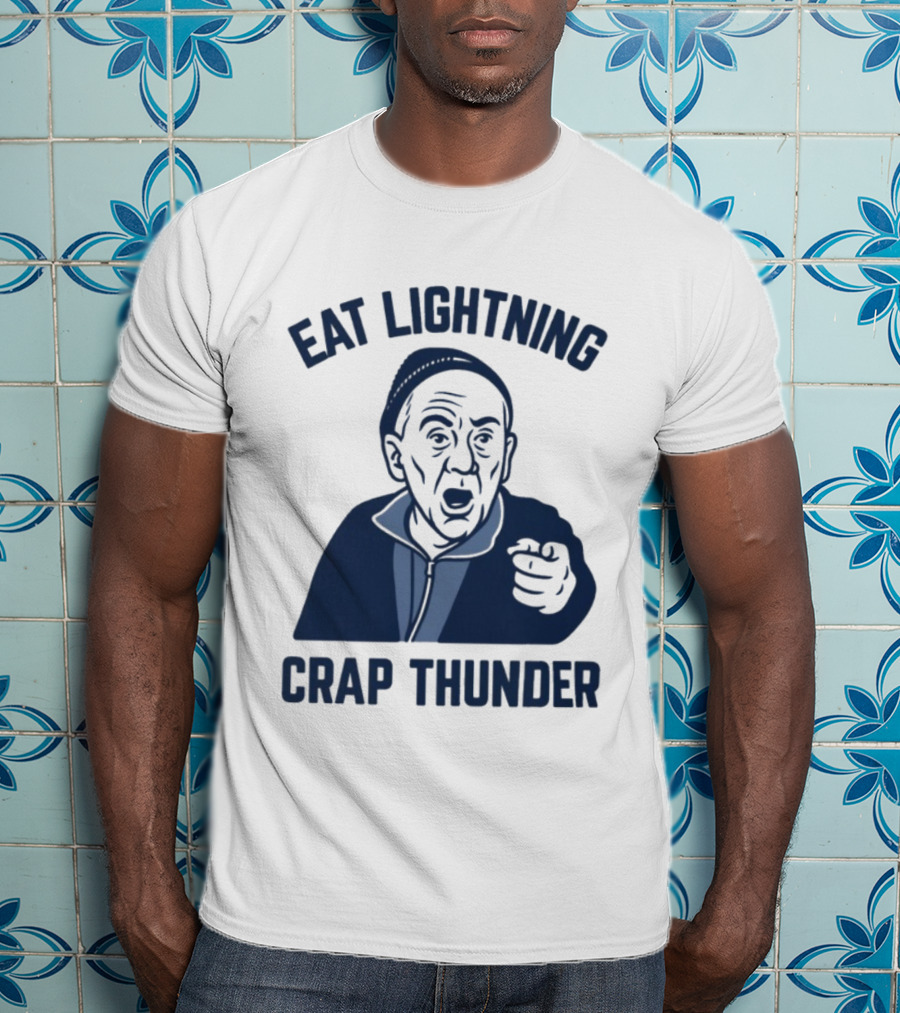 Philadelphia 76ers Eat Lightning Crap Thunder With Iconic Coach Motif T-Shirt
