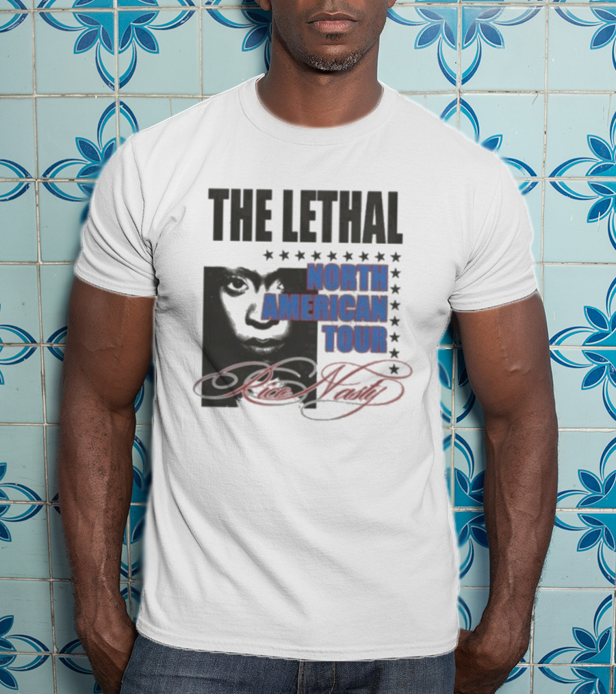 Rico Nasty The Lethal North American Tour 2025 2026 Stars Smiling Face T-Shirt