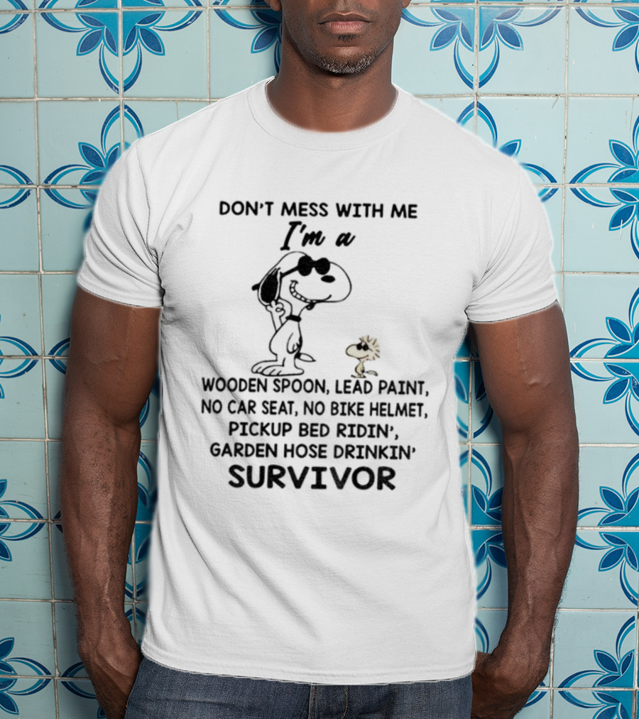 Snoopy Woodstock Don’t Mess With Me Wooden Spoon Lead Paint Survivor T-Shirt