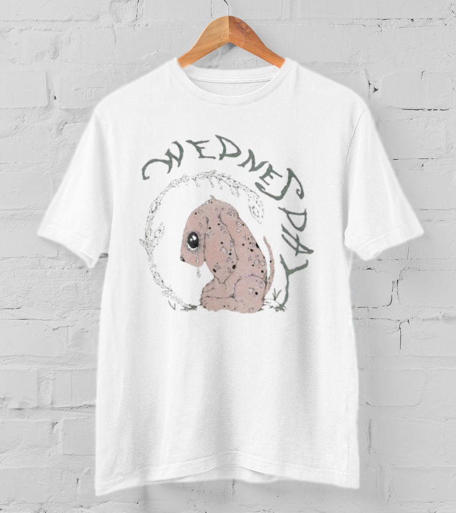 Wednesday Plant Pup Dog Art Day T-Shirt
