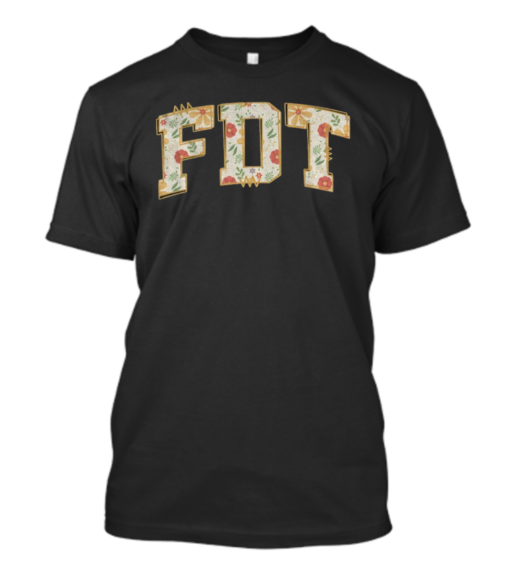 FDT Floral Pattern Anti MAGA Justice Immigrant Rights T-Shirt
