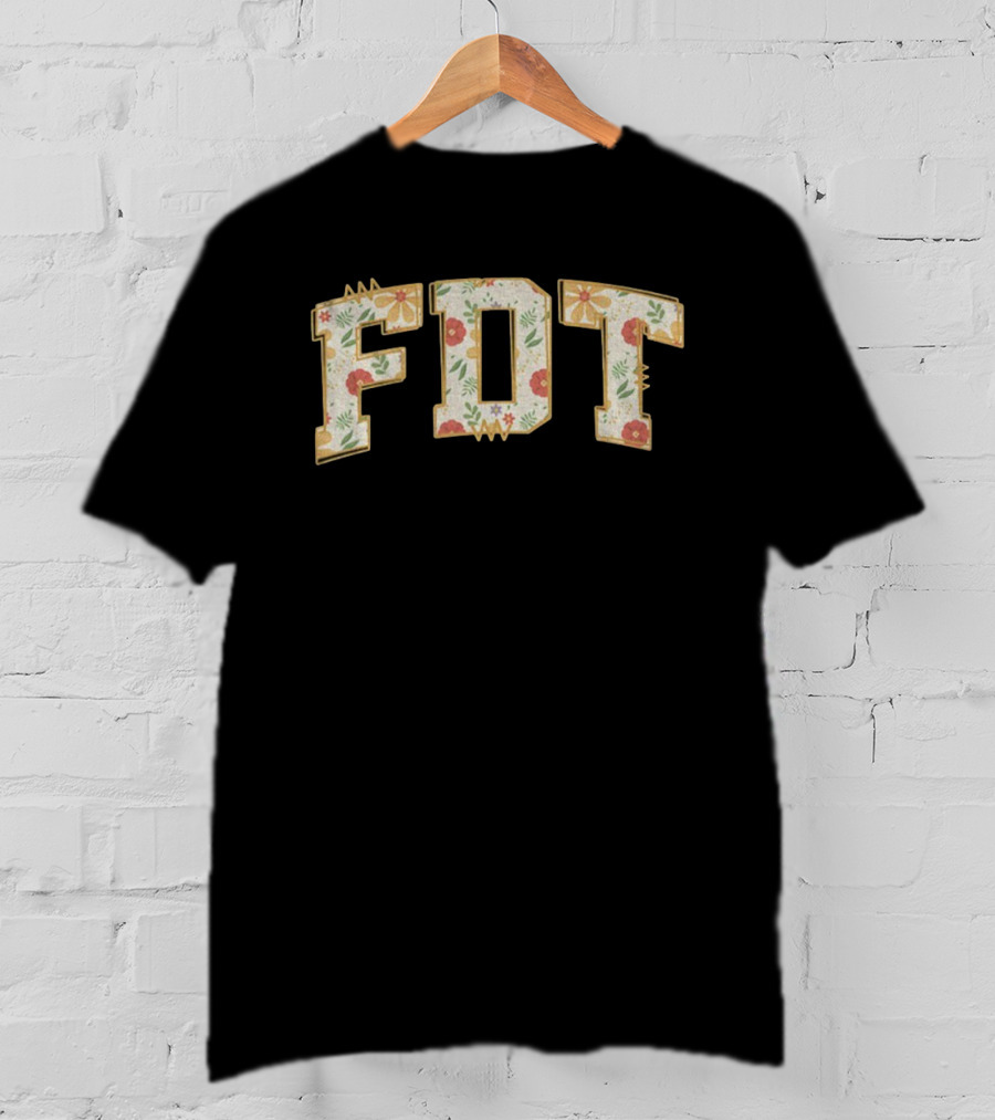 FDT Floral Pattern Anti MAGA Justice Immigrant Rights T-Shirt