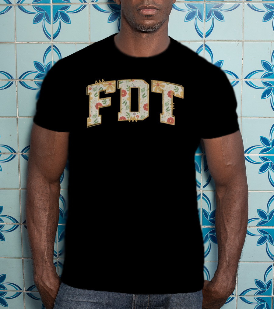 FDT Floral Pattern Anti MAGA Justice Immigrant Rights T-Shirt