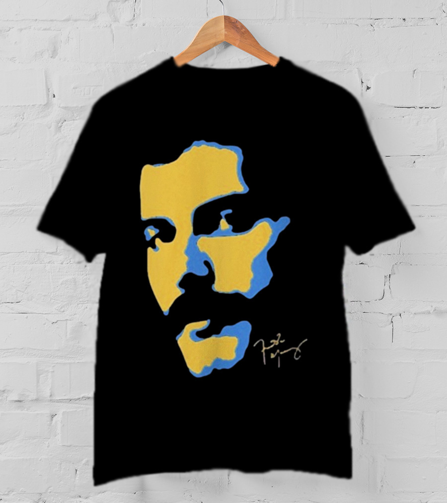 Freddie Mercury Signature Yellow Blue Face Design T-Shirt