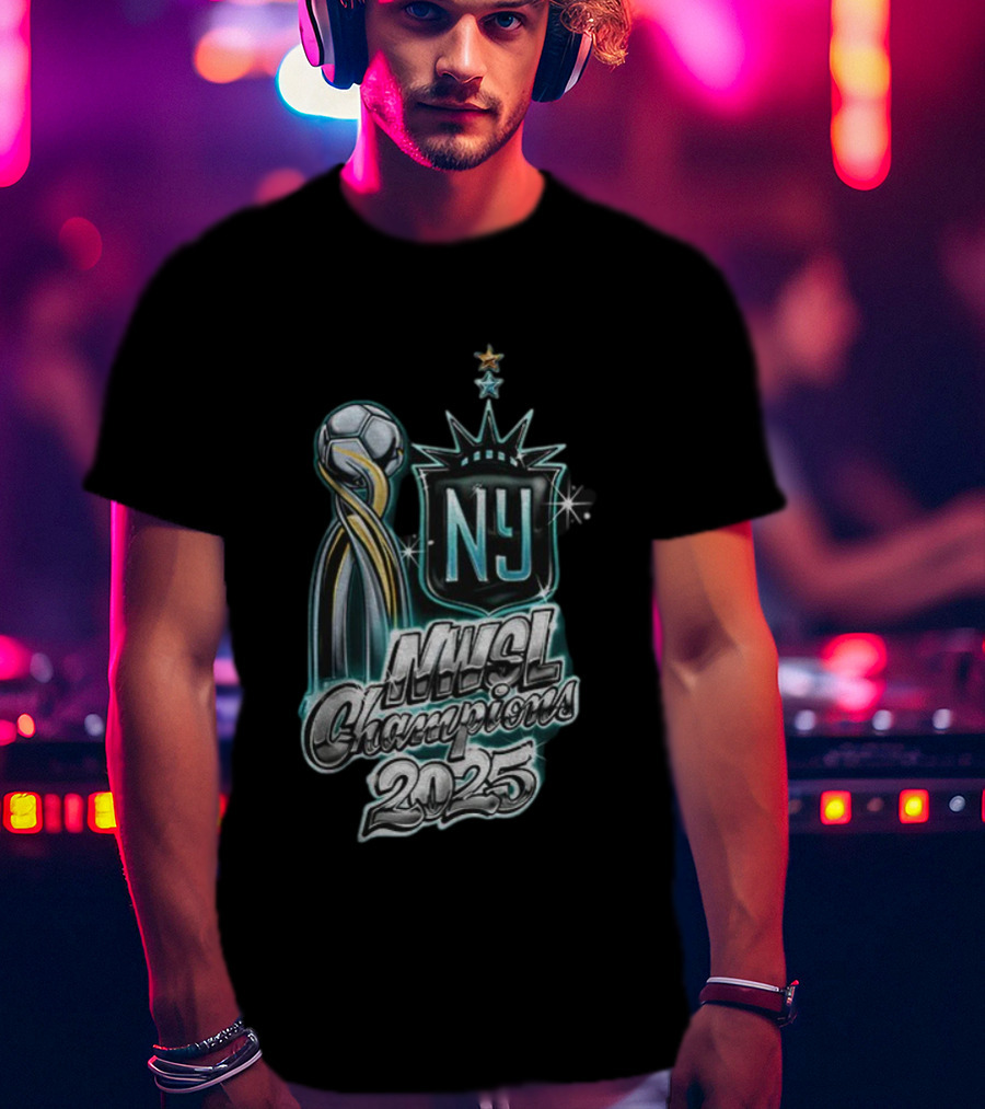 Gotham FC NY NWSL Champions 2025 Soccer Trophy Star Logo T-Shirt