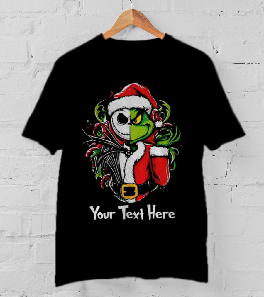 Jack Skellington Grinch Mashup Santa Claus Christmas T-Shirt