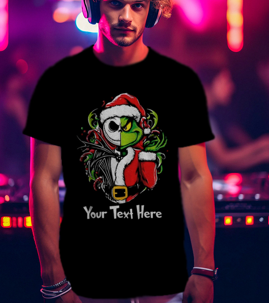 Jack Skellington Grinch Mashup Santa Claus Christmas T-Shirt