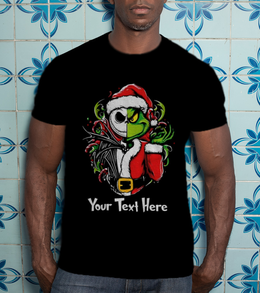 Jack Skellington Grinch Mashup Santa Claus Christmas T-Shirt