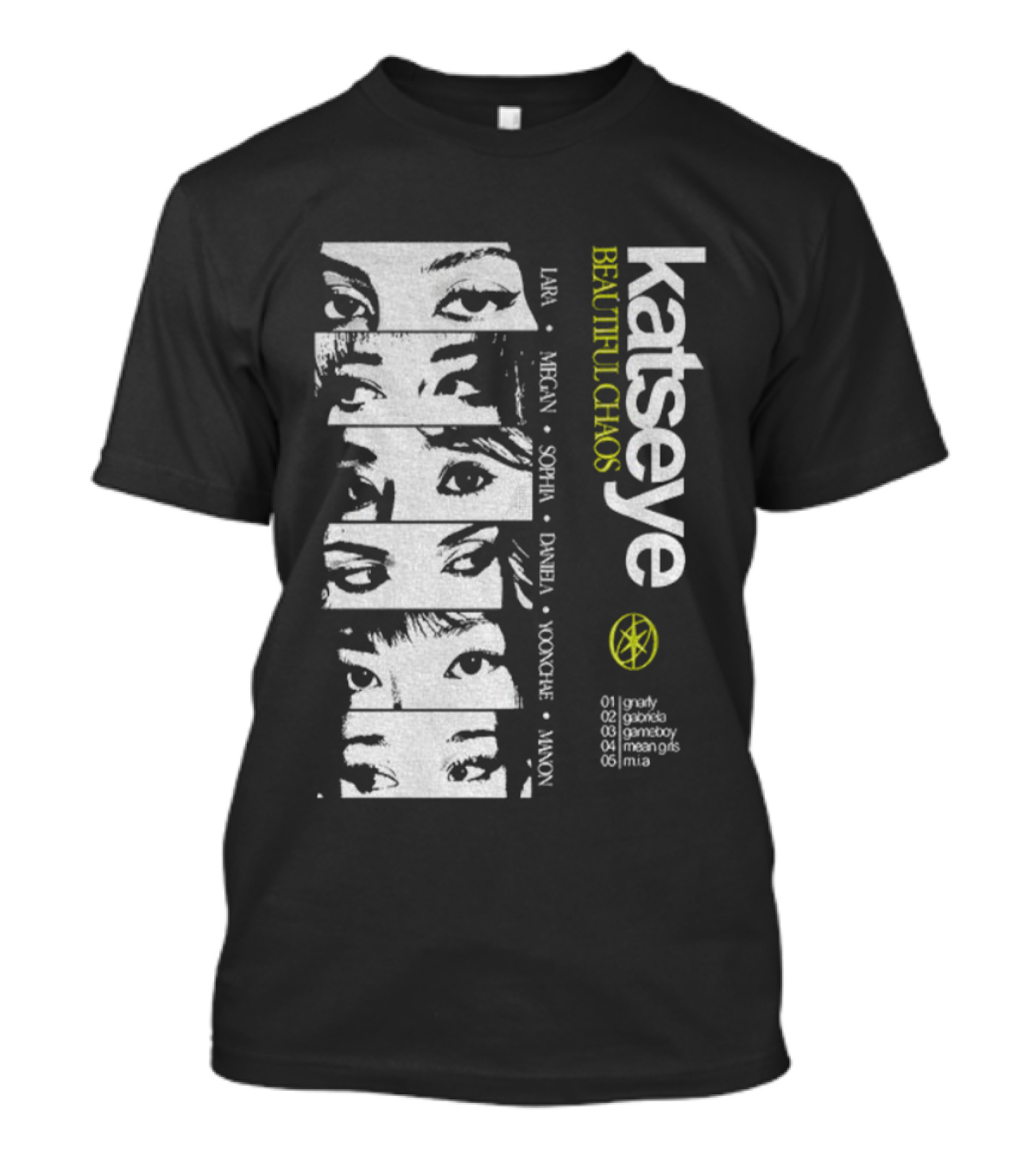 Katseye Beautiful Chaos 90s Kpop Lara Megan Sophia Daniela Yoonhee Jiwon Vintage T-Shirt