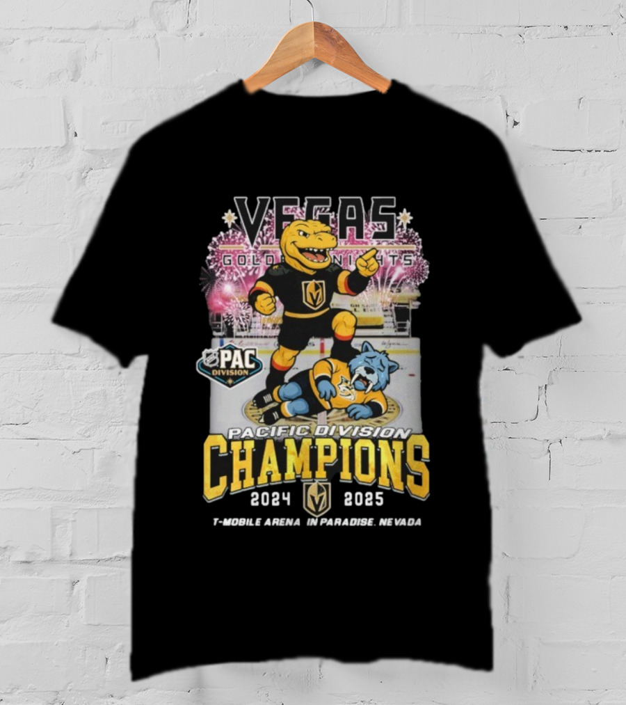 Vegas Golden Knights Stomp Nashville Predators PAC Division Champions 2024 2025 T-Mobile Arena Paradise Nevada T-Shirt