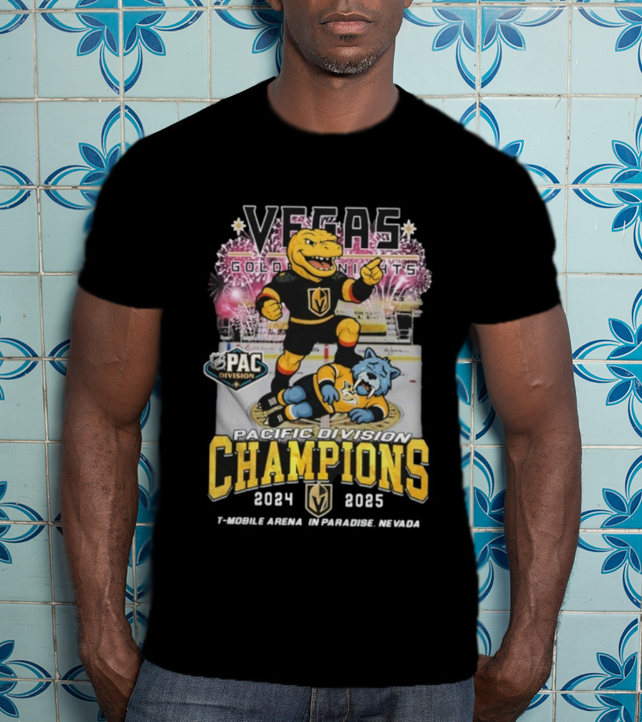 Vegas Golden Knights Stomp Nashville Predators PAC Division Champions 2024 2025 T-Mobile Arena Paradise Nevada T-Shirt