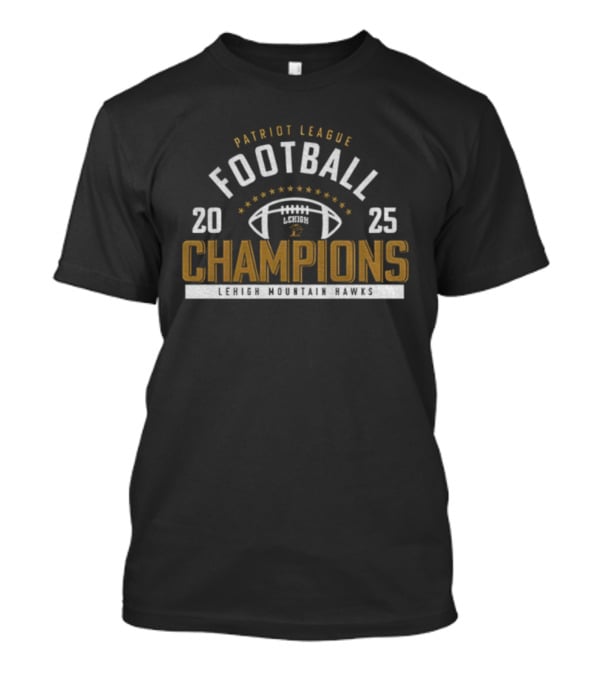 Lehigh Mountain Hawks 2025 Patriot League Football Champions T-Shirt