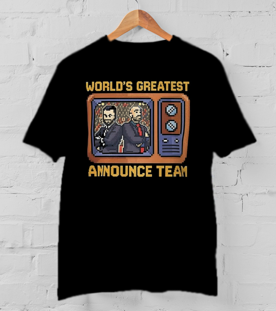 World’s Greatest Announce Team Retro TV Style T-Shirt