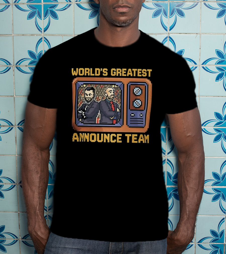 World’s Greatest Announce Team Retro TV Style T-Shirt