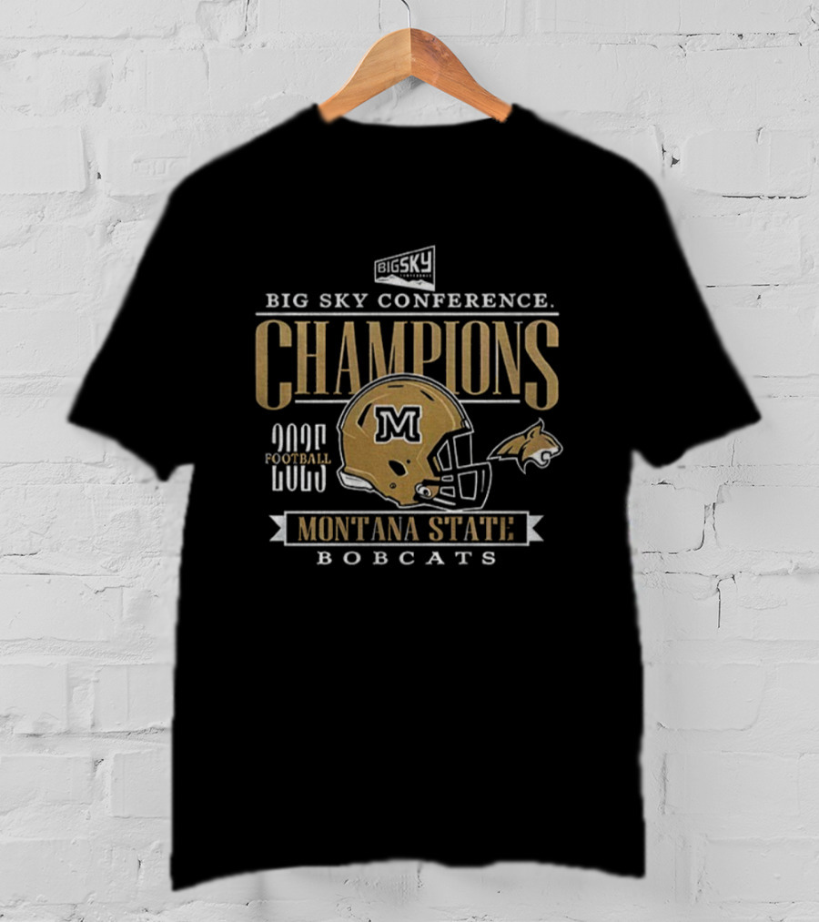 Big Sky Conference Champions 2025 Montana State Bobcats Football T-Shirt